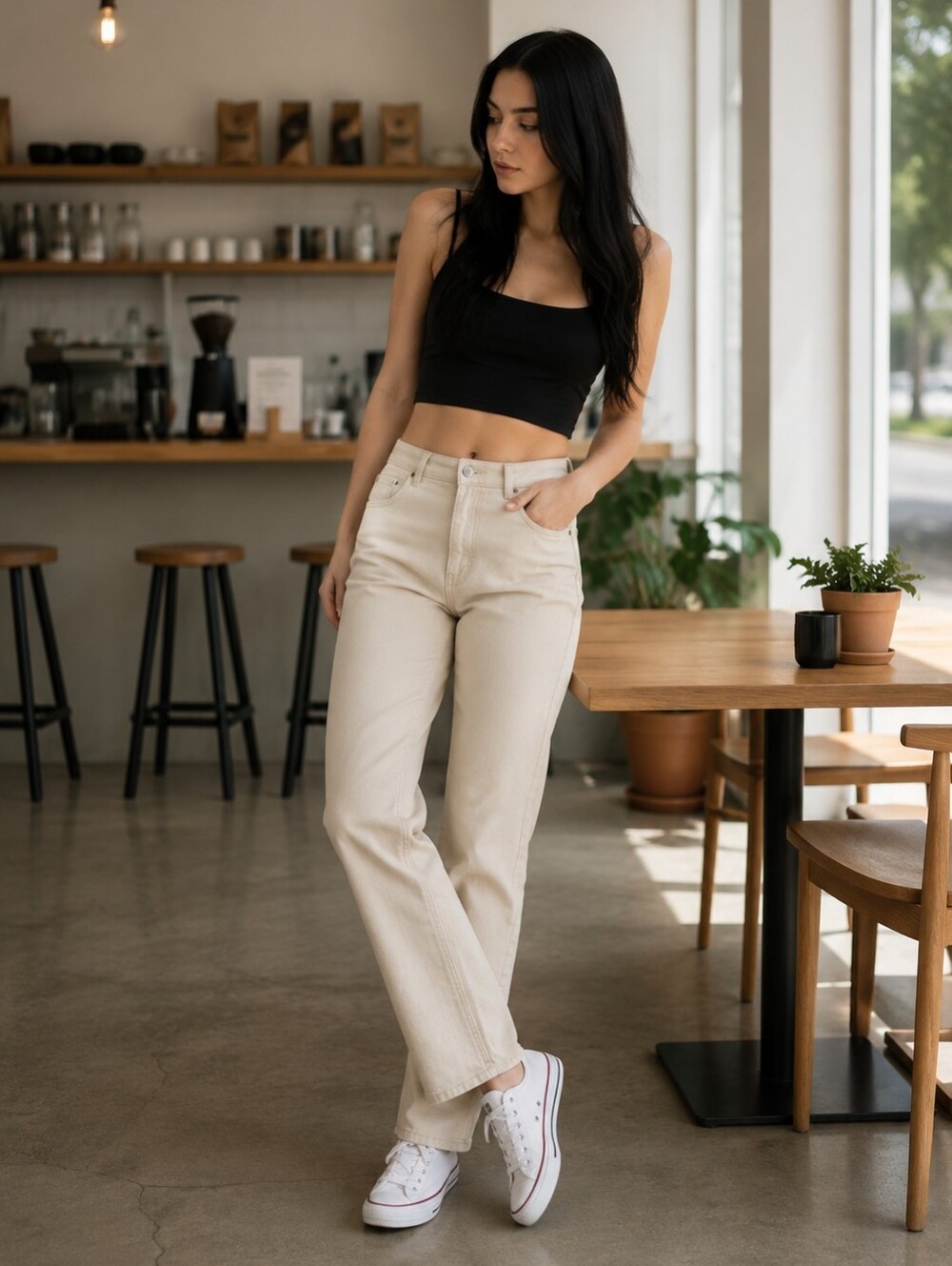 EUC Vintage Size 40 (US 10) Escada Sport Off White Slight Flare Leg Jeans!!